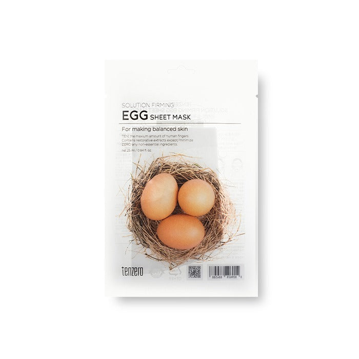 TENZERO SOLUTION FIRMING EGG SHEET MASK - 25 ml*10