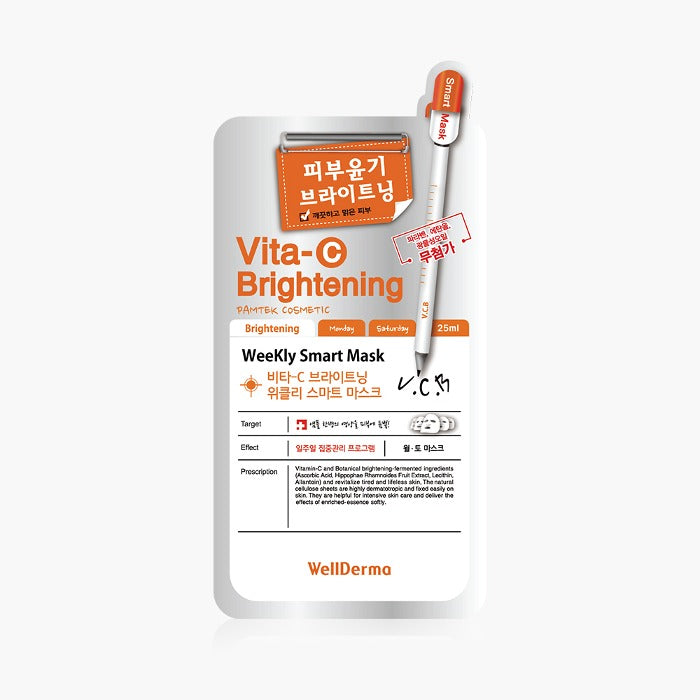 Wellderma Vita-C Brightening Weekly Smart Mask 10 Sheets