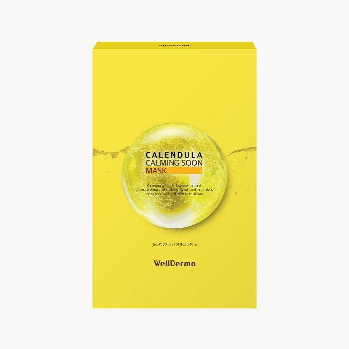 Wellderma Calendula Calming Pure Mask Pack 10 Sheets