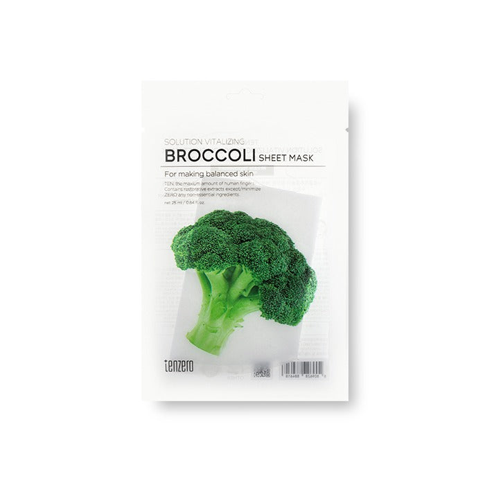 TENZERO SOLUTION VITALIZING BROCCOLI SHEET MASK - 25 ml*10