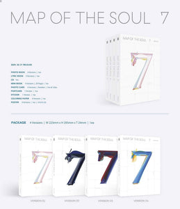 BTS - 4th Album [MAP OF THE SOUL : 7] (1 Ver. / 2 Ver. / 3 Ver. / 4 Ver.)