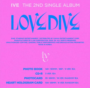 IVE - Single 2nd Album [LOVE DIVE] (Random Ver.)
