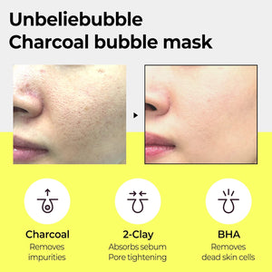 CHARCOAL BHA PORE CLAY BUBBLE MASK (120g)