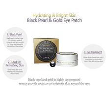 Load image into Gallery viewer, Black Pearl &amp; Gold Hydrogel Eye Patch
